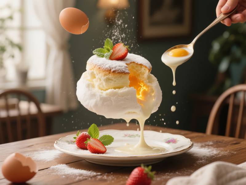 奶油蛋羹飘香图片