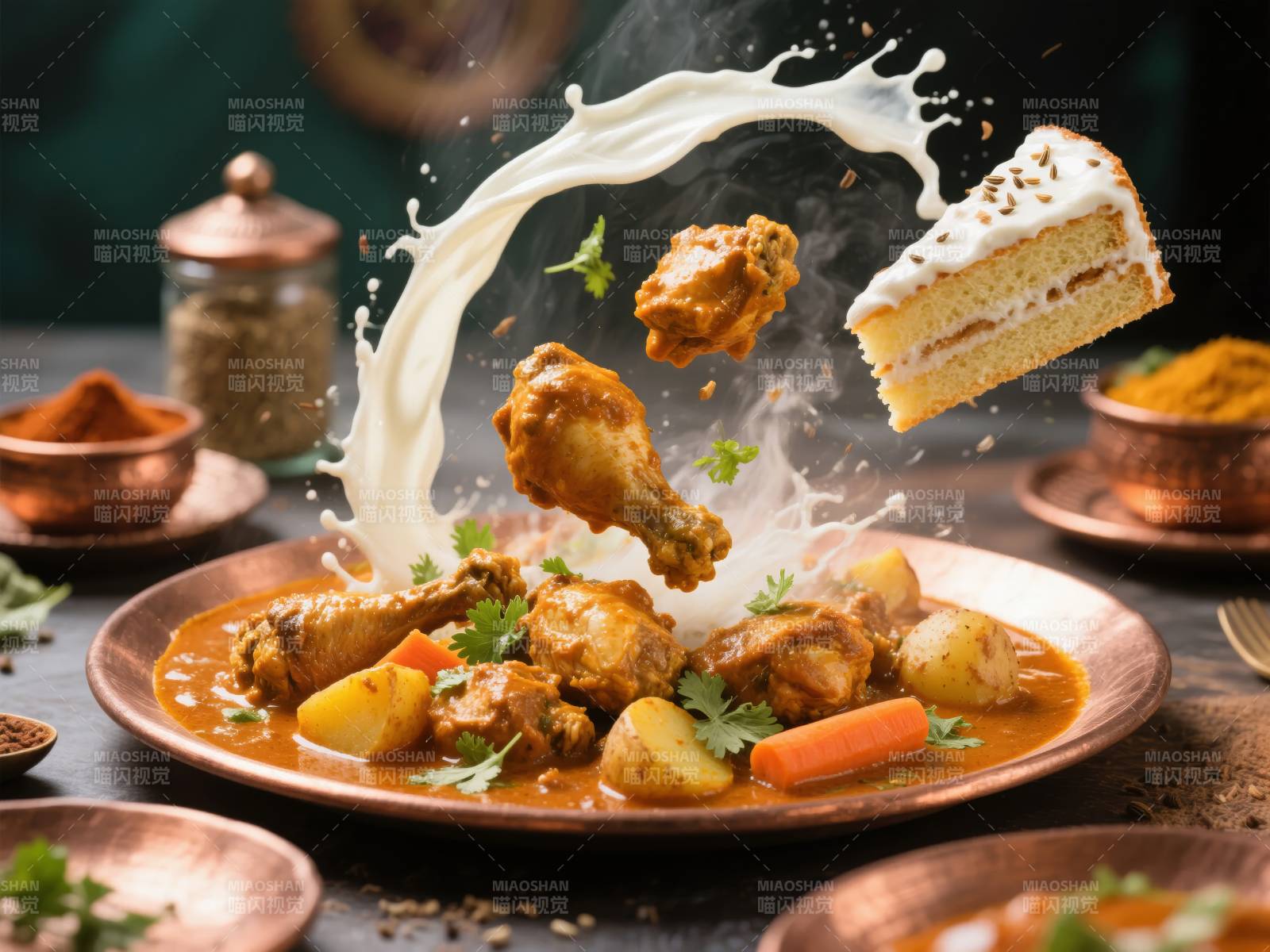 美味飞溅瞬间图片