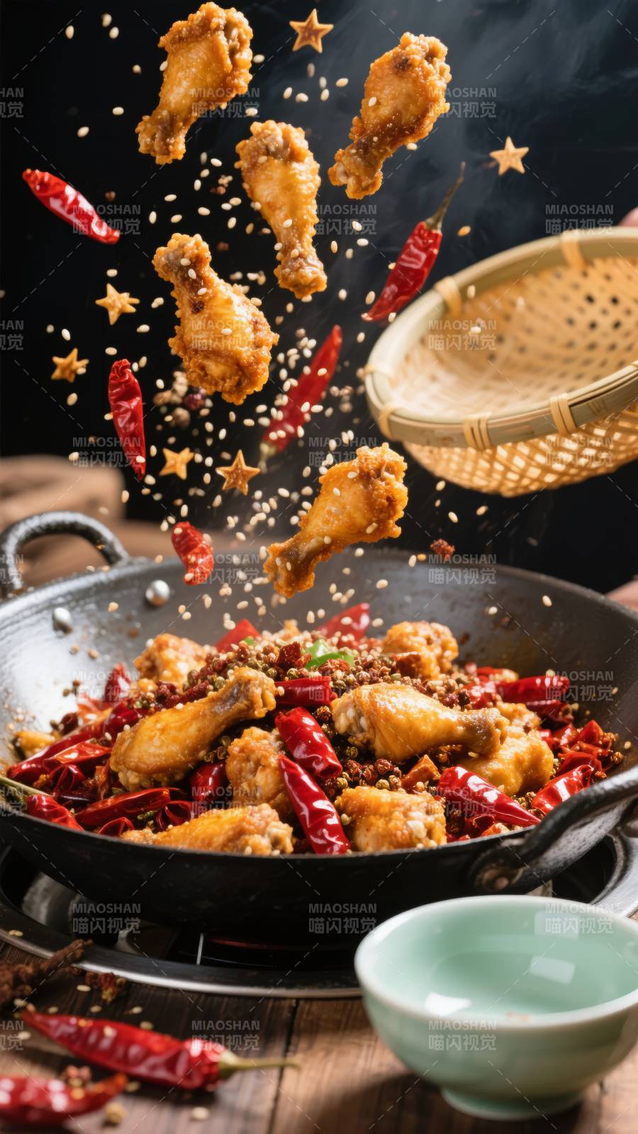 辣炒鸡翅飘香图片