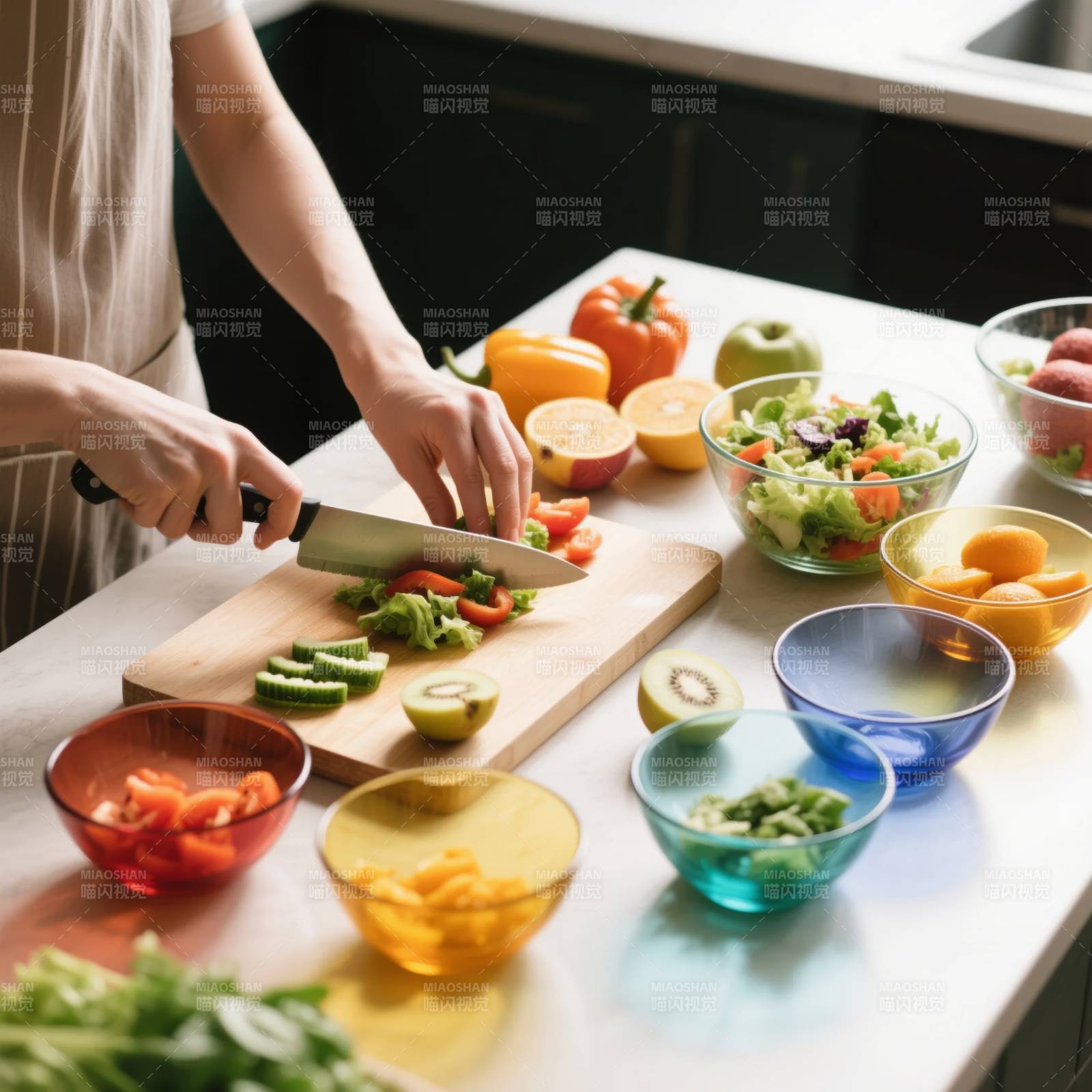 厨房里的新鲜蔬果图片