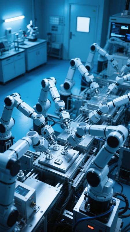 智能工厂机器人作业图片