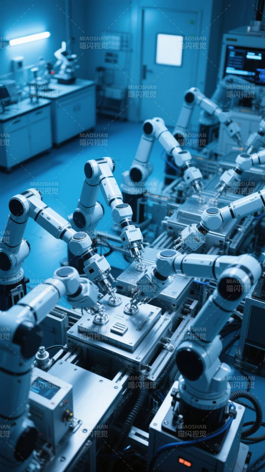 智能工厂机器人作业图片