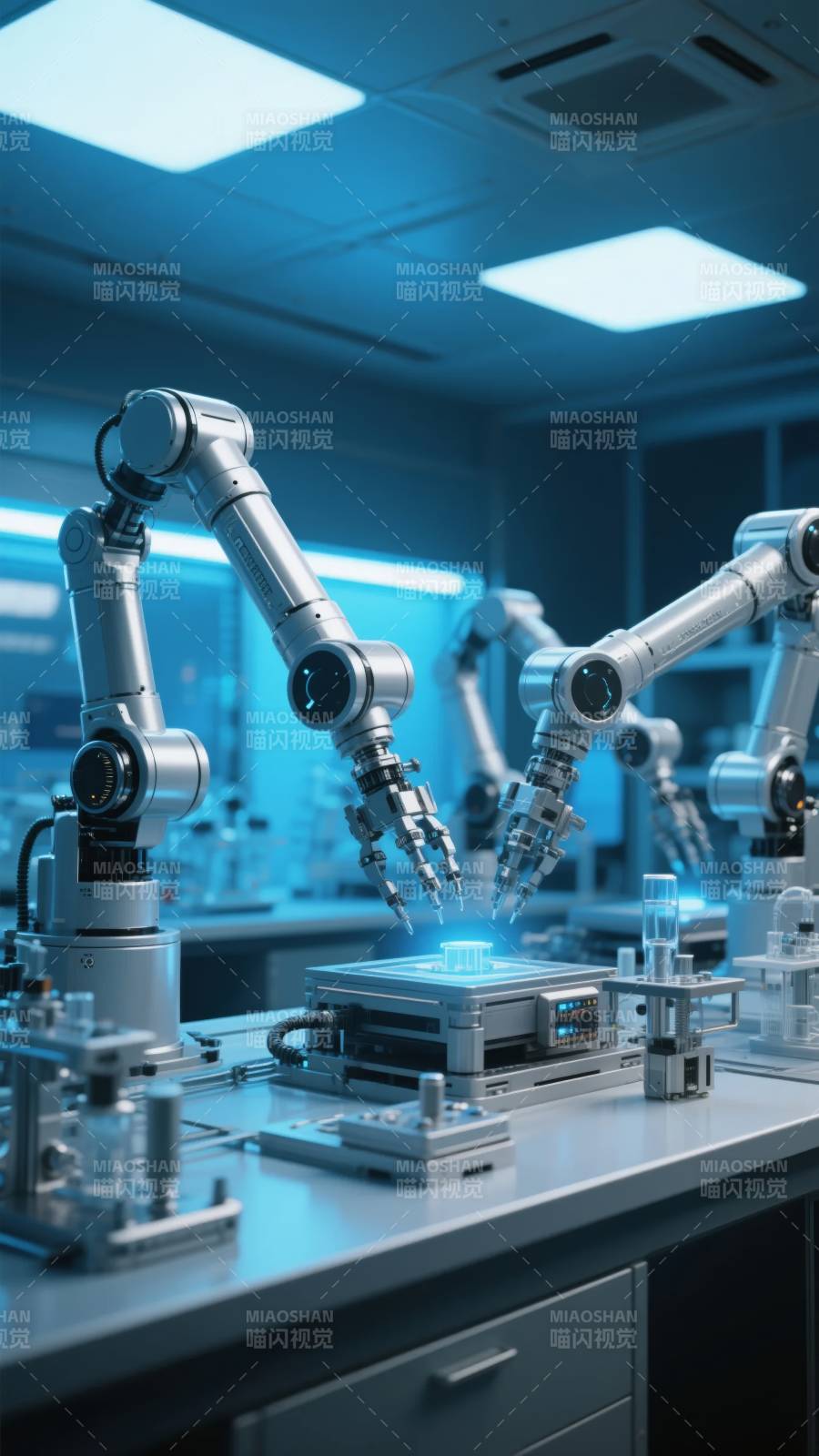 智能实验室机器人图片