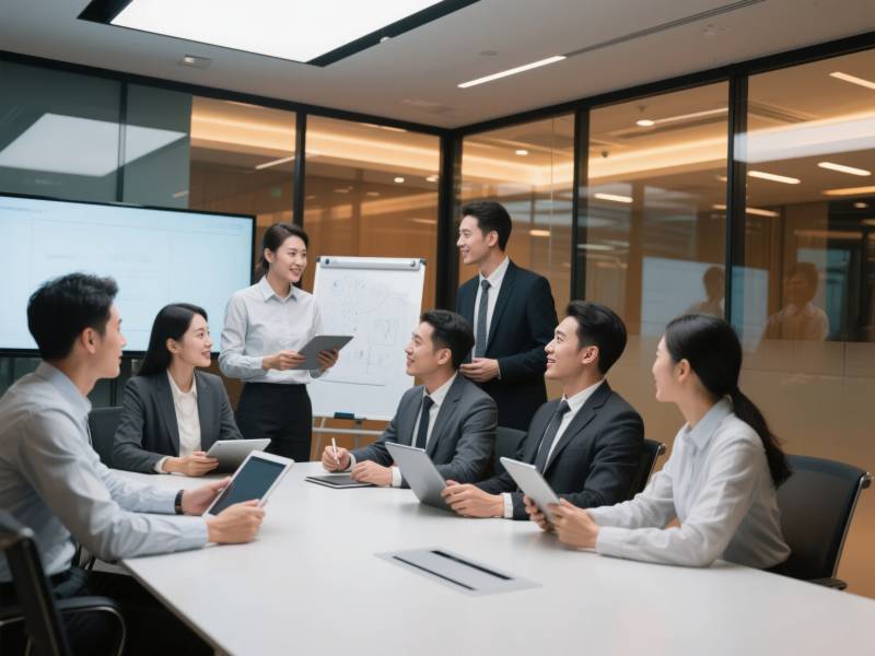 商务会议讨论中图片