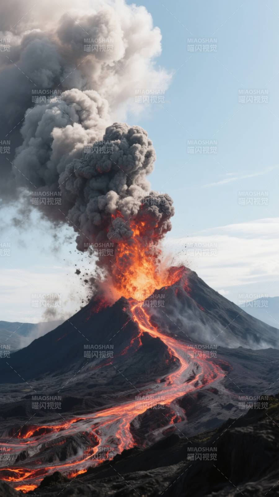 火山喷发壮观景象图片