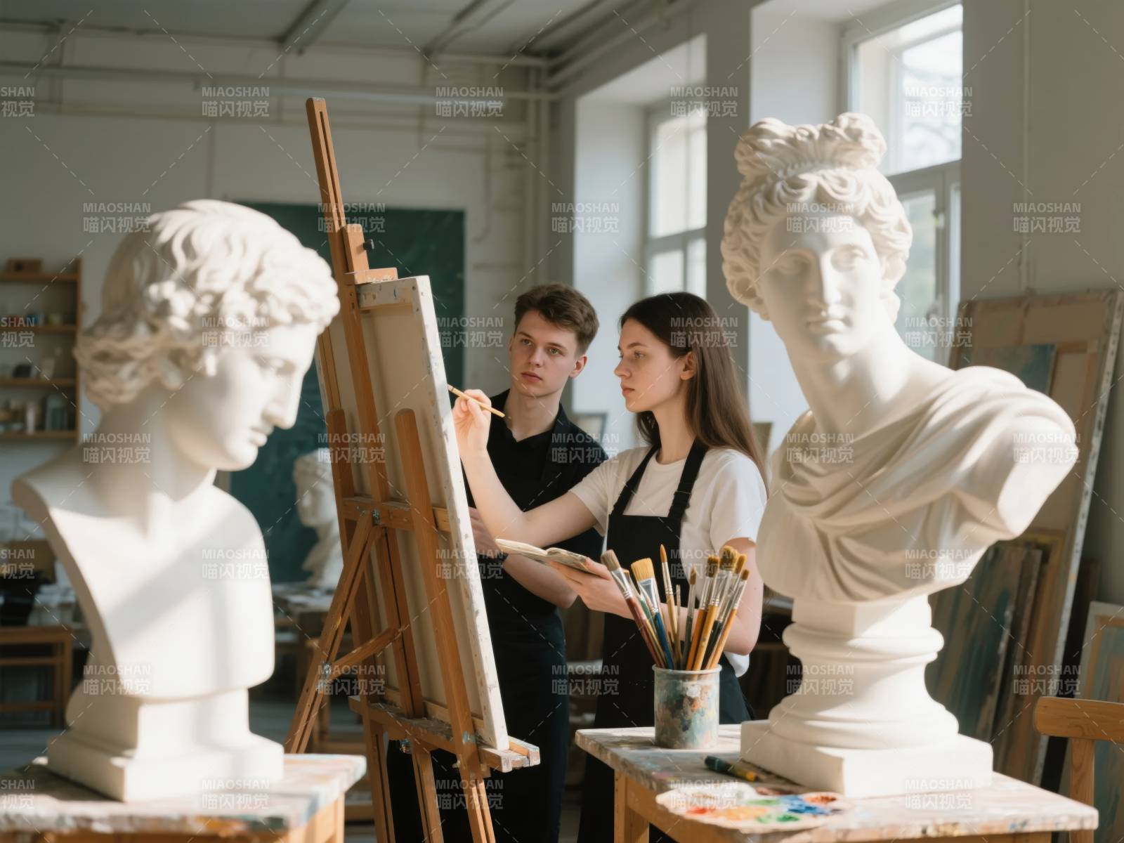 艺术课堂写生图片