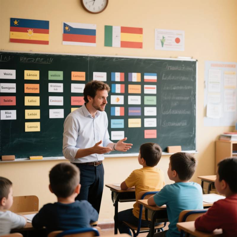 课堂上的外语教学图片