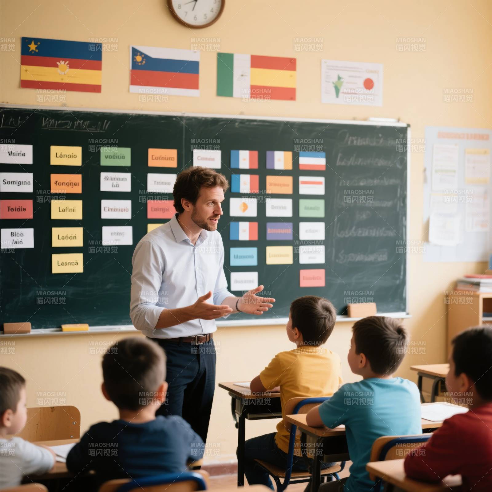 课堂上的外语教学图片