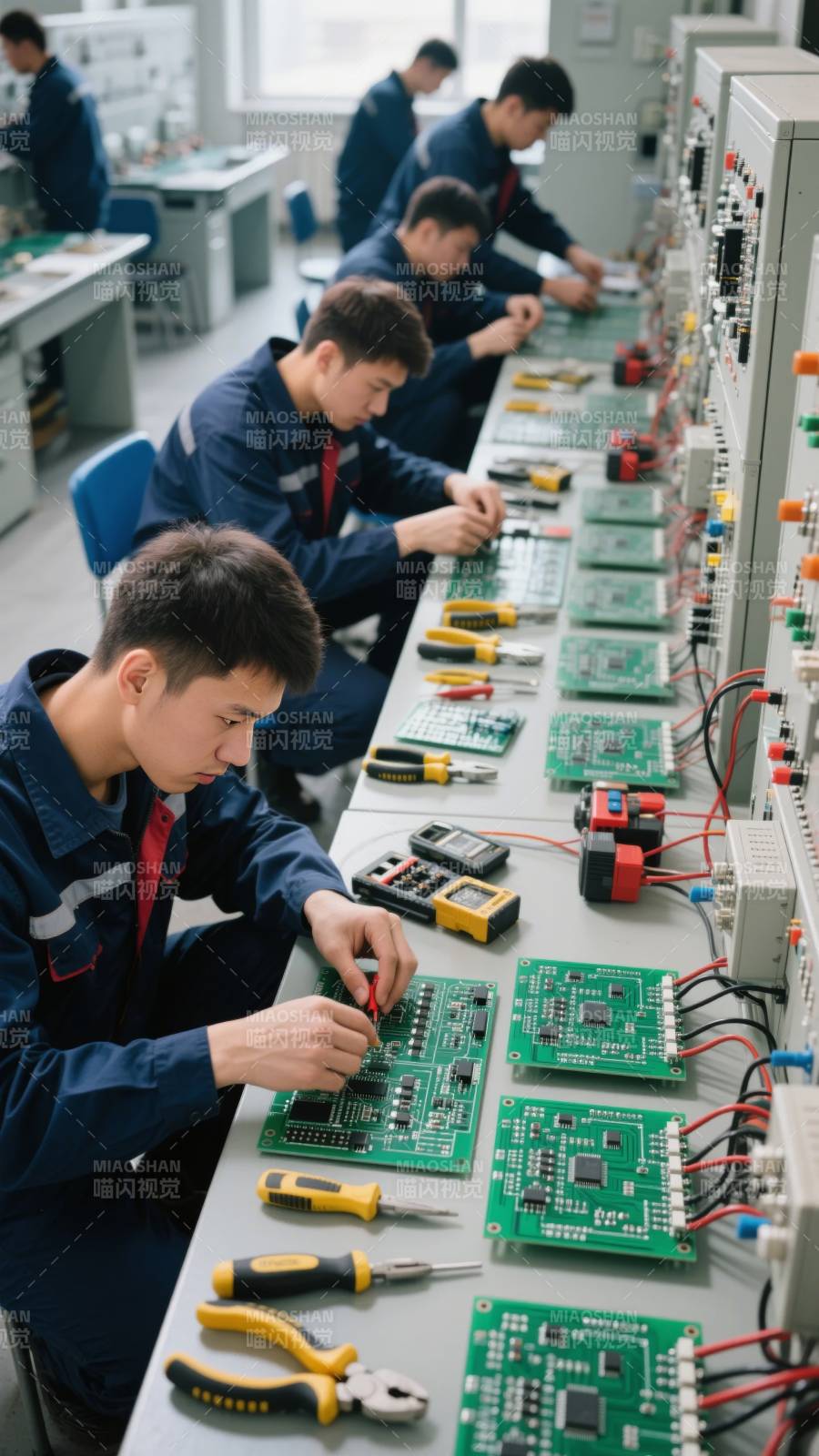 电子组装实训现场图片