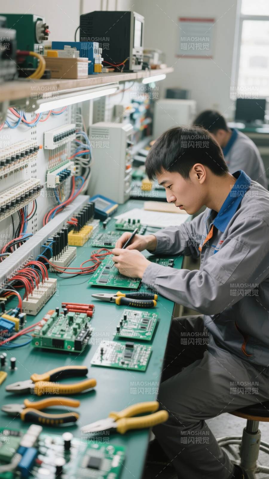 电子工程师专注工作图片