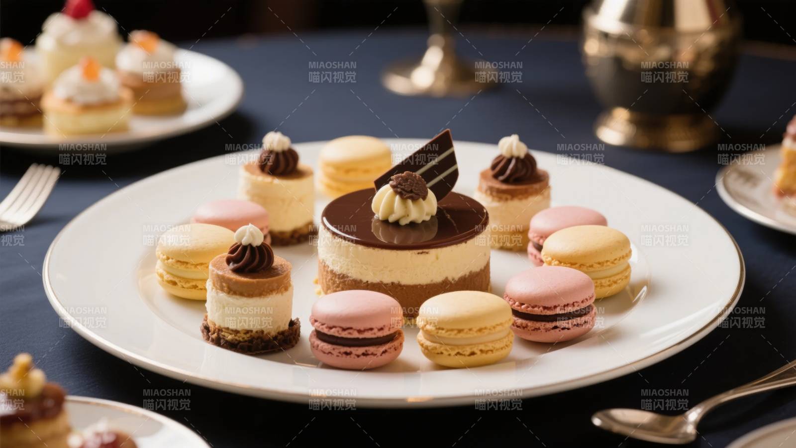 精致甜点拼盘图片