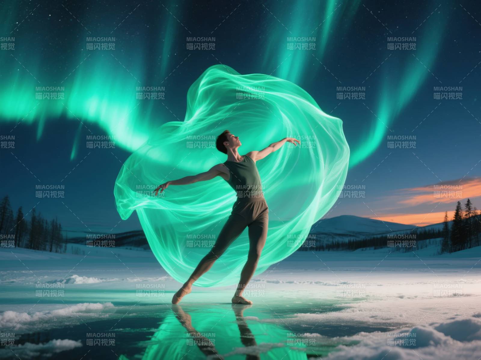 极光舞者图片