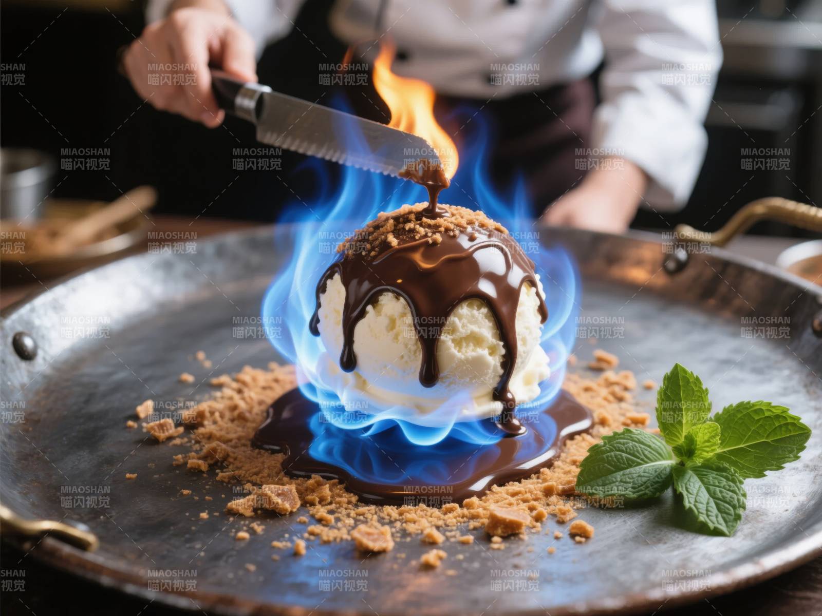 火焰冰淇淋图片