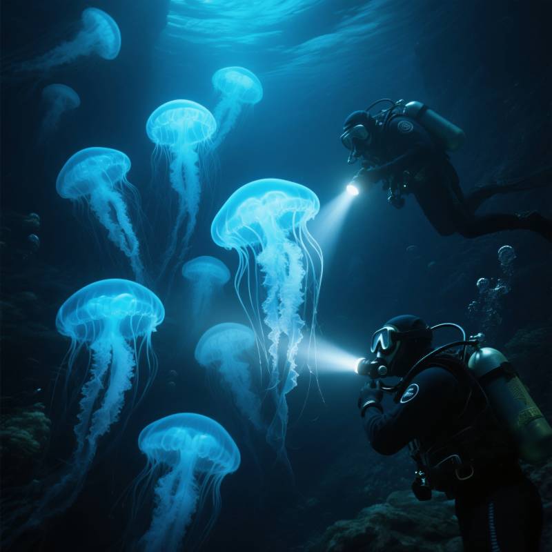 深海探秘 水母之光图片