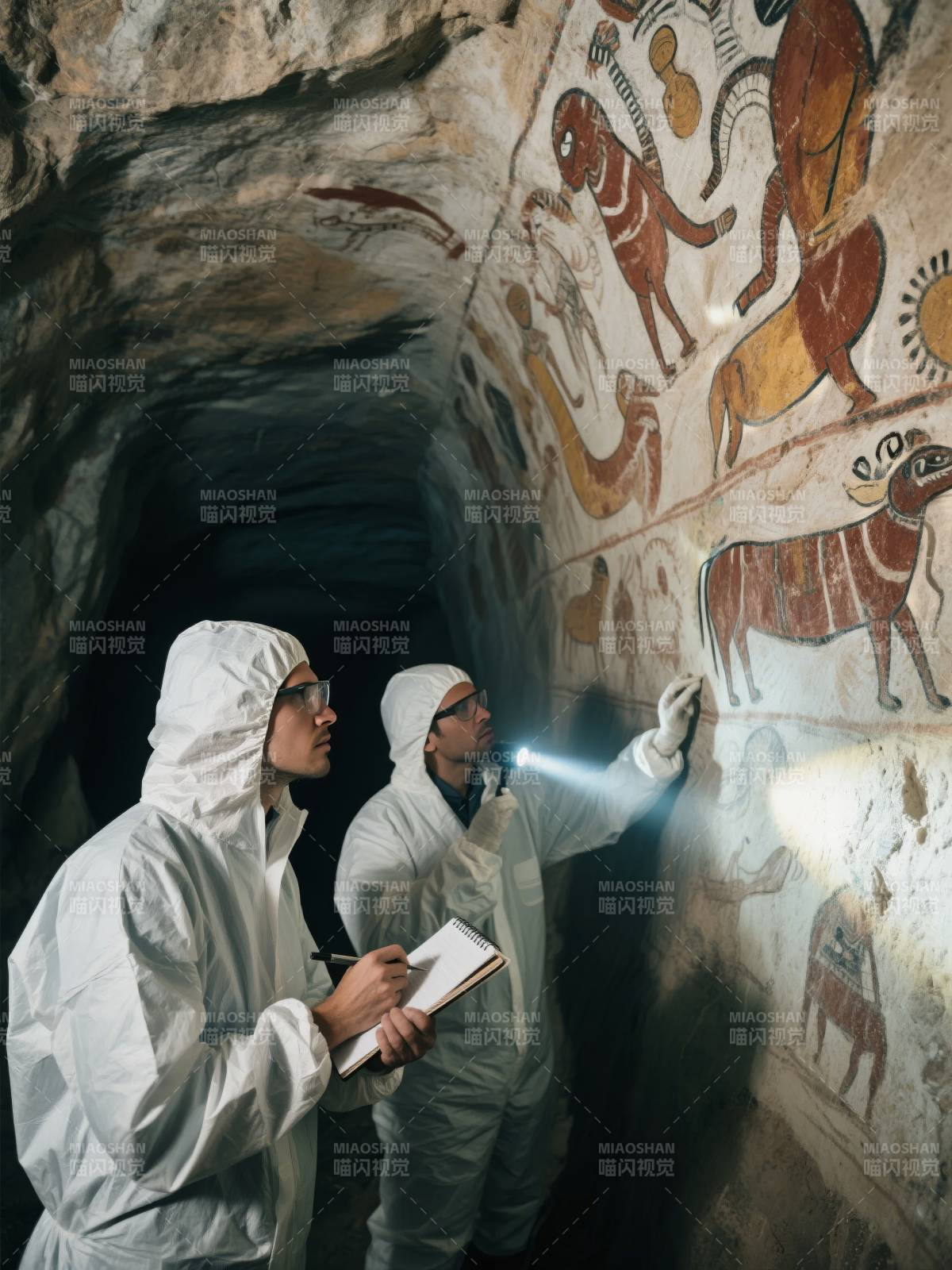 洞穴壁画考察图片