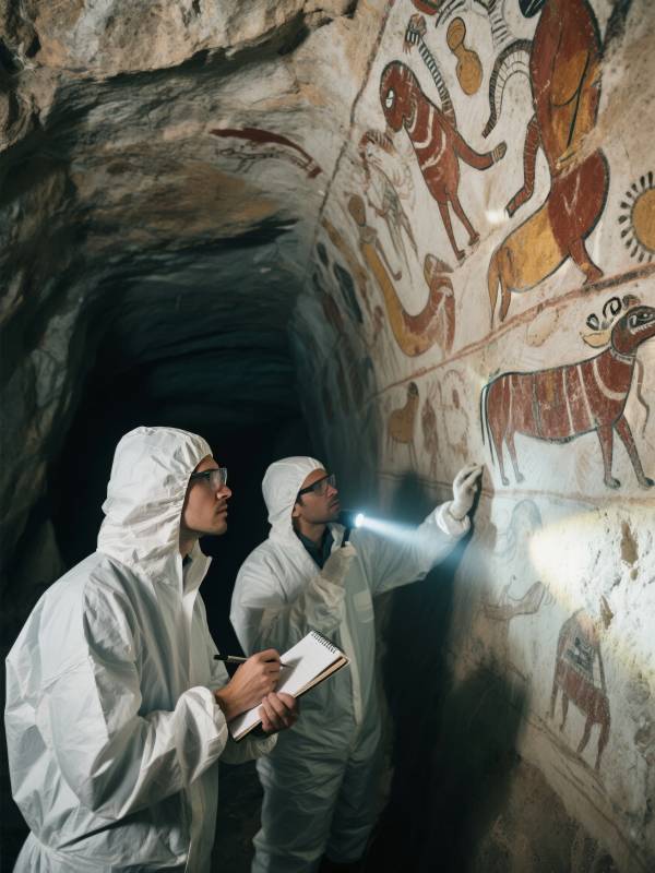 洞穴壁画考察图片