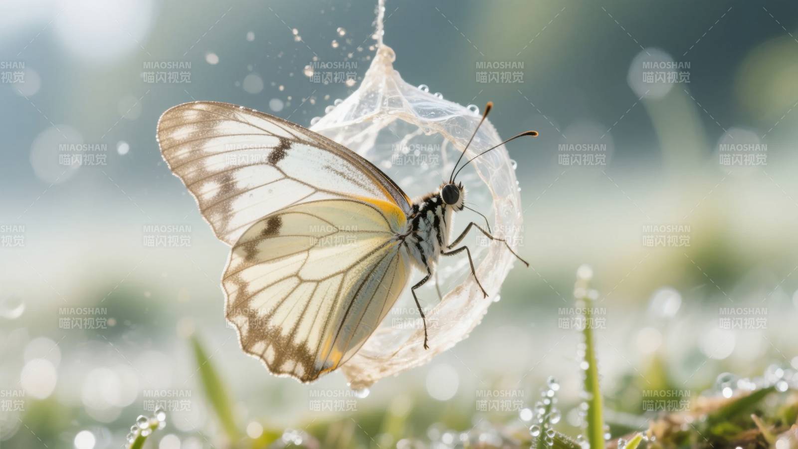 蝶破茧而出图片