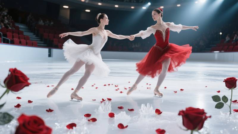 冰上芭蕾双人舞图片