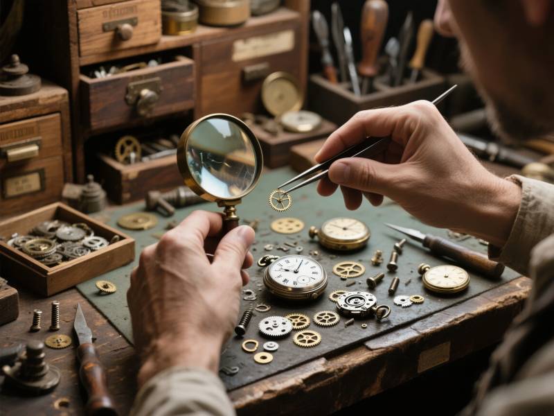 钟表匠的精密工作图片