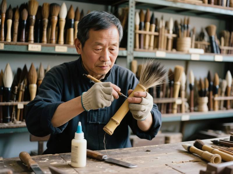 匠人制笔图片