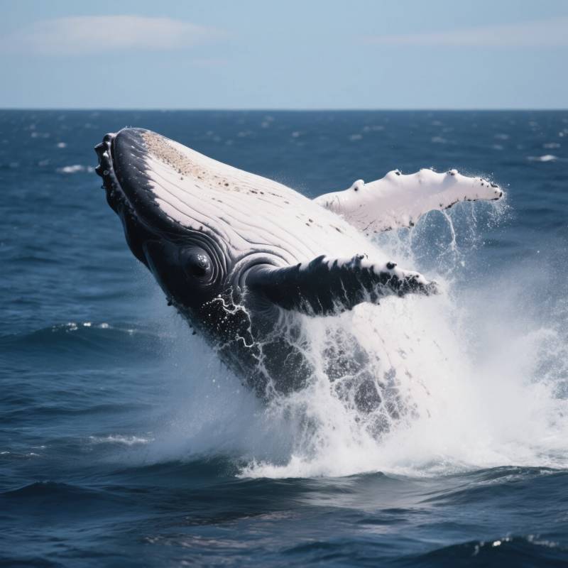 鲸跃海面图片