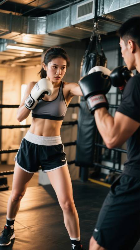 拳击训练瞬间图片