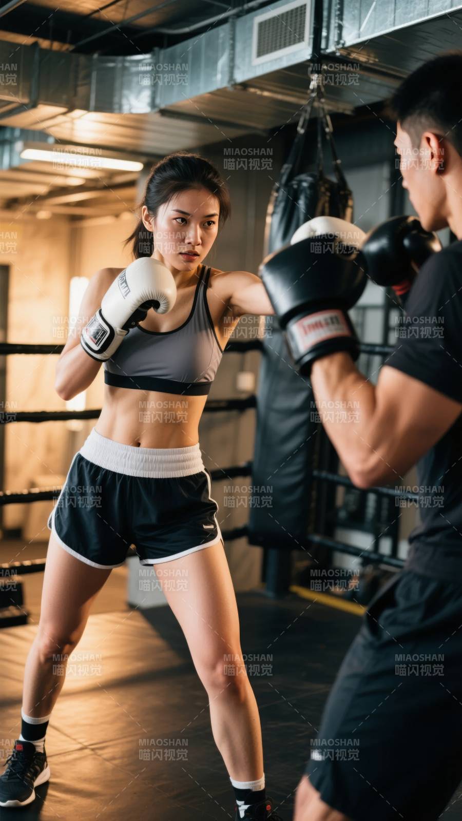 拳击训练瞬间图片