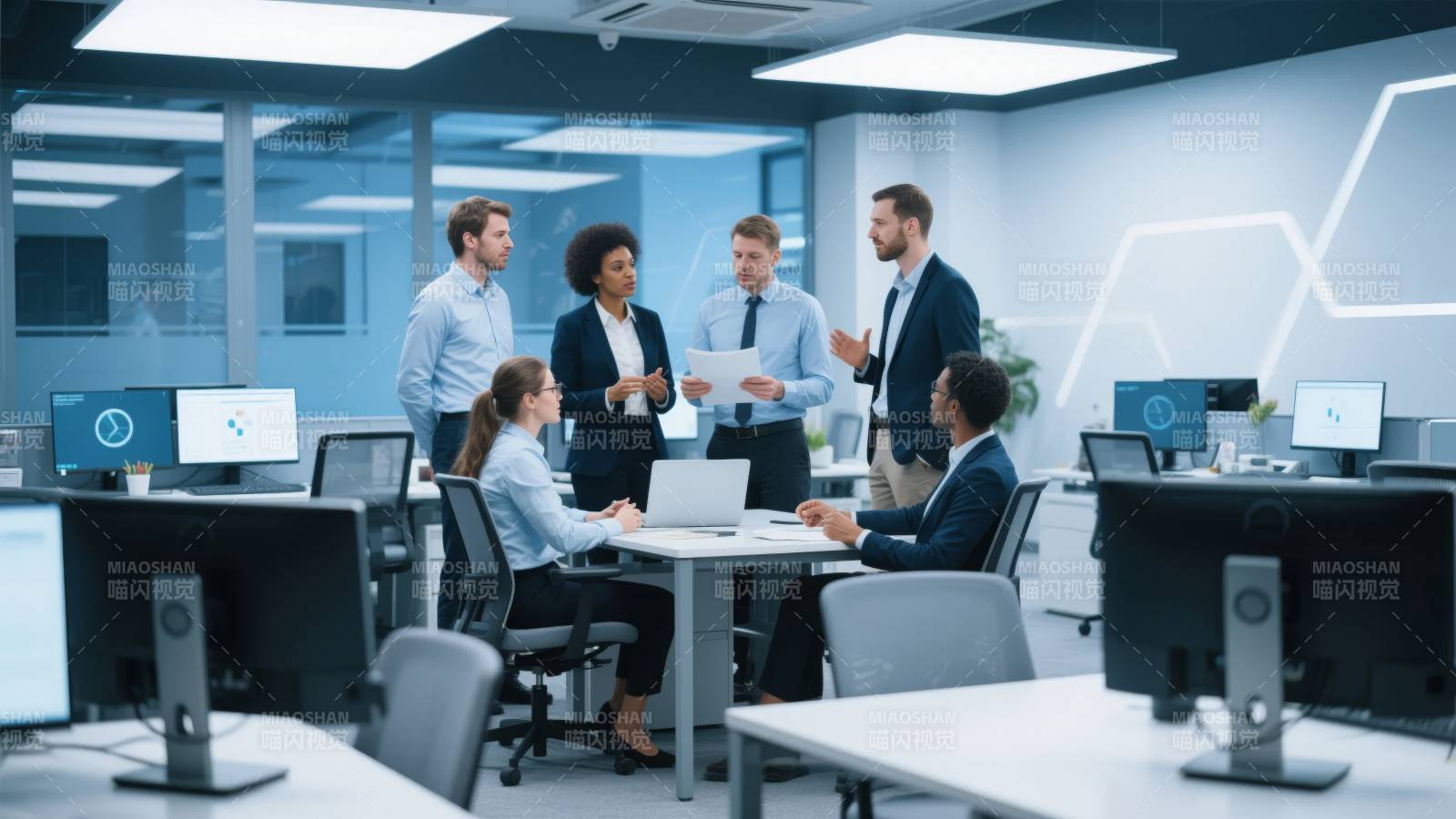 现代办公团队协作图片