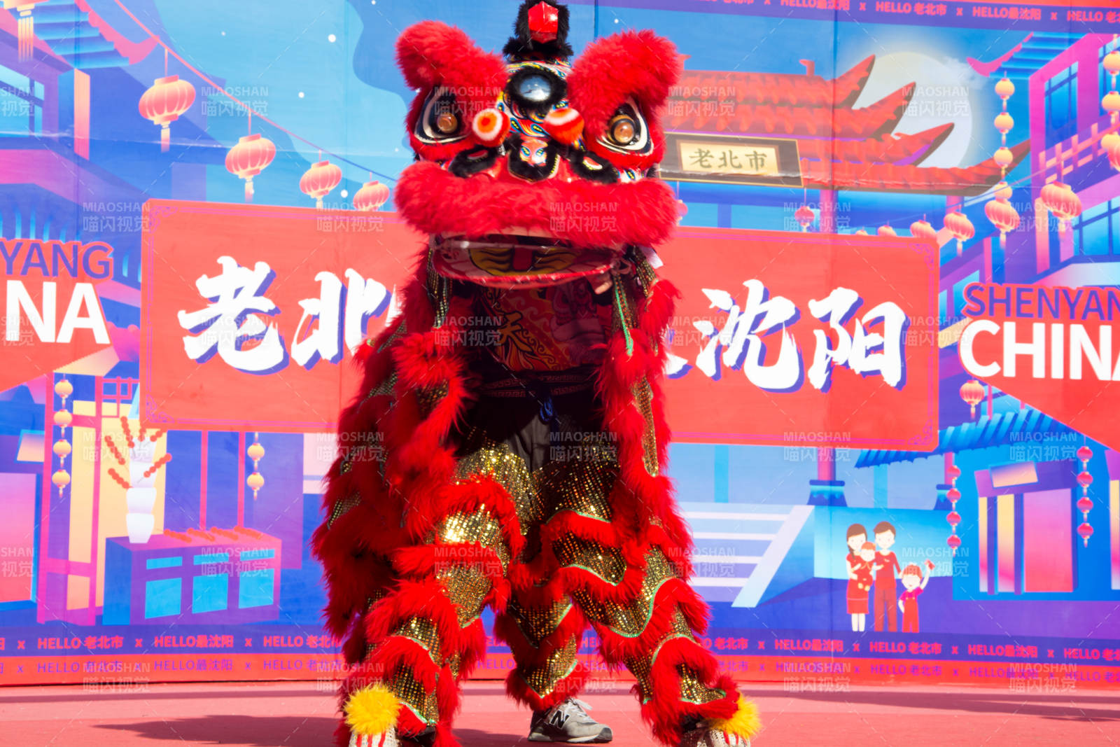 沈阳舞狮表演图片