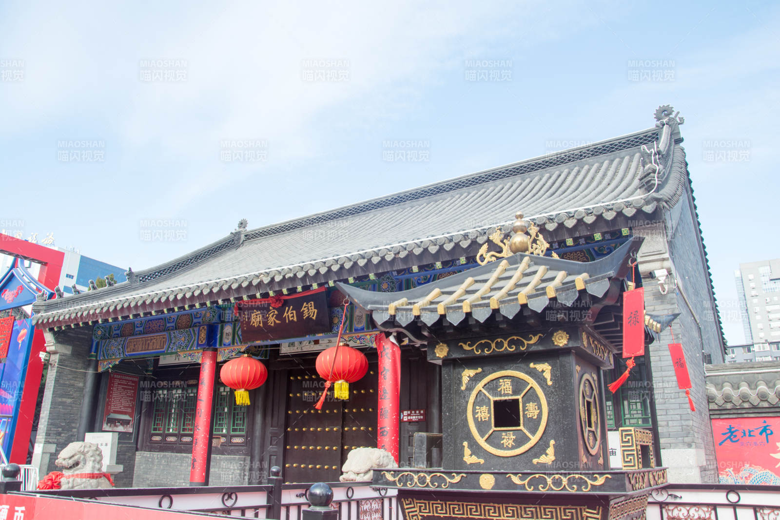 沈阳老北市锡伯族家庙古建筑图片