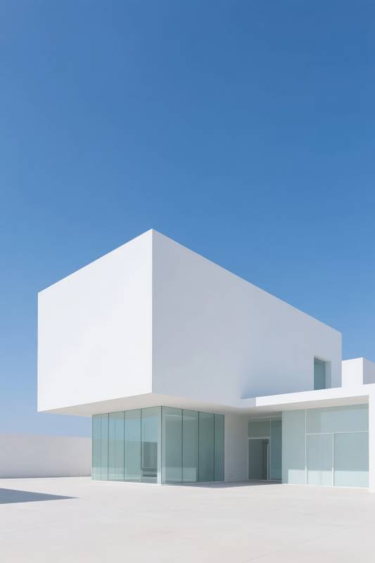 极简白色建筑图片