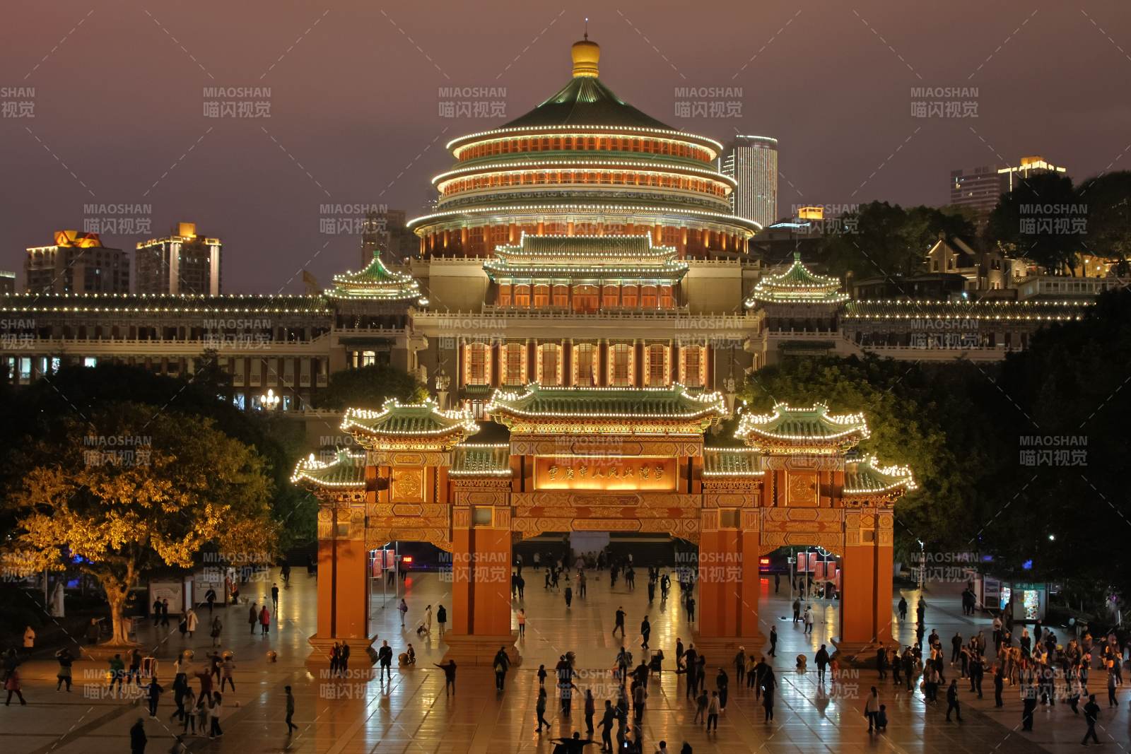 重庆人民大礼堂夜景图片