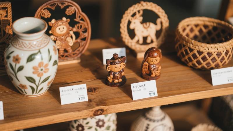 手工艺品展售图片