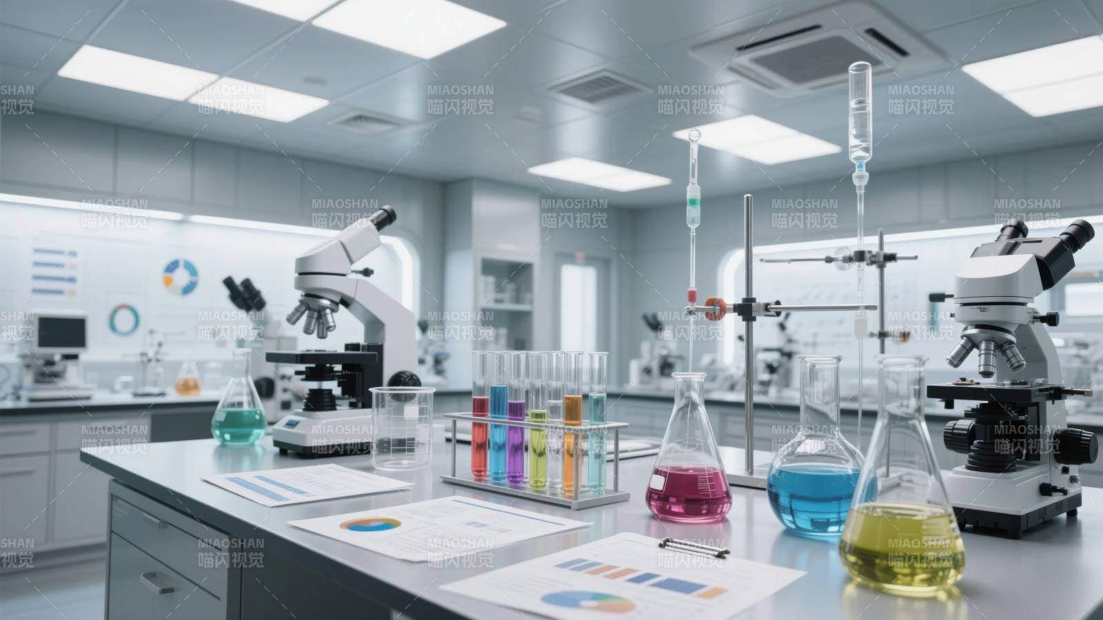 现代实验室研究场景图片