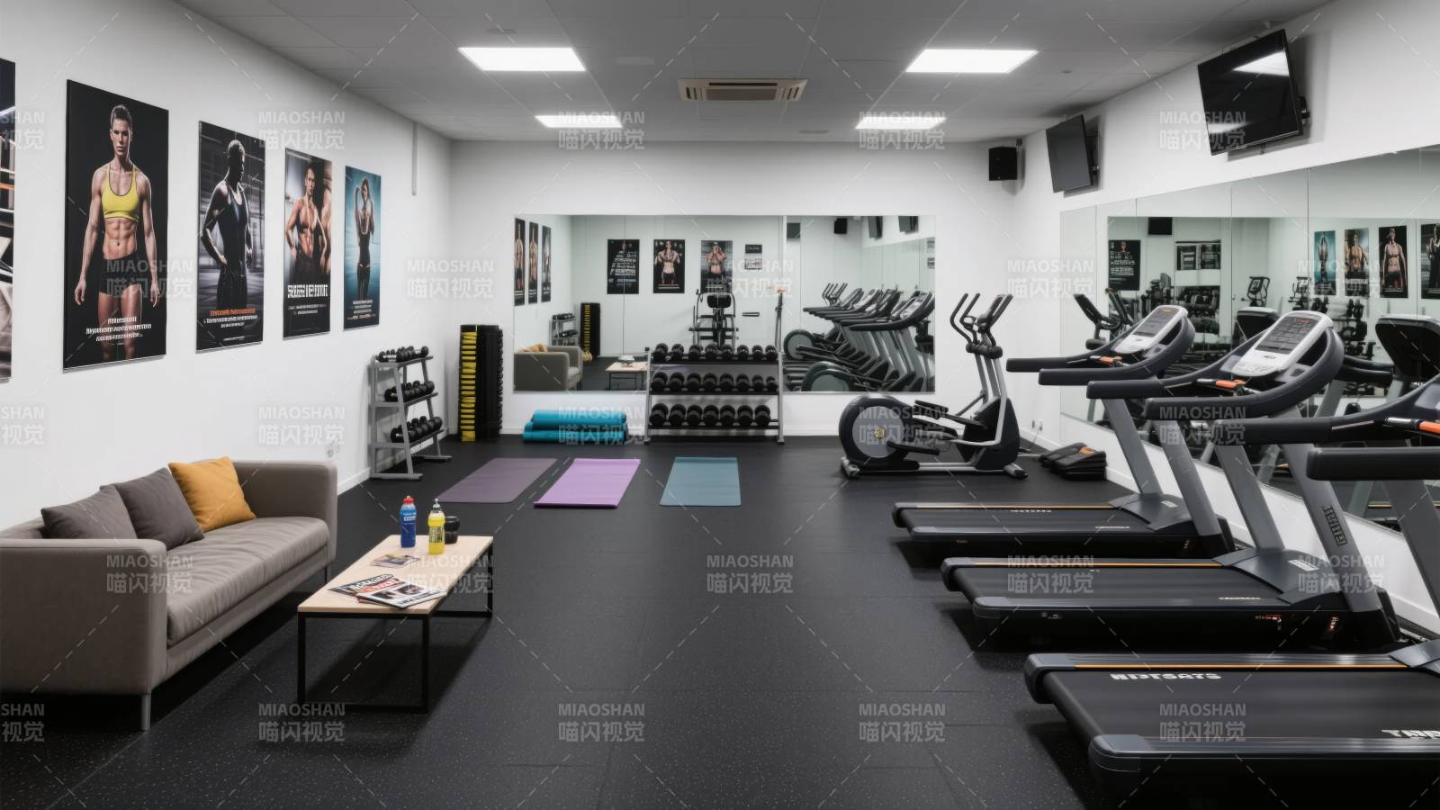 现代健身房内部图片