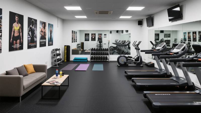 现代健身房内部图片
