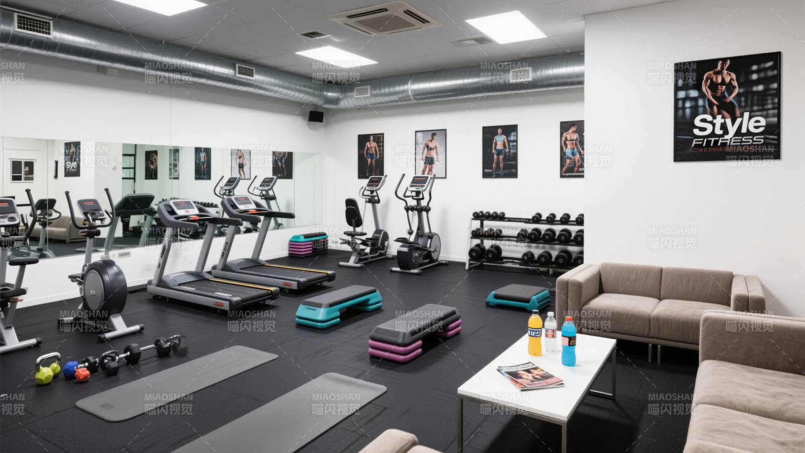 现代健身房内部图片