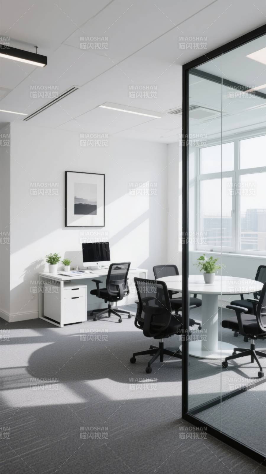 现代简约办公室图片