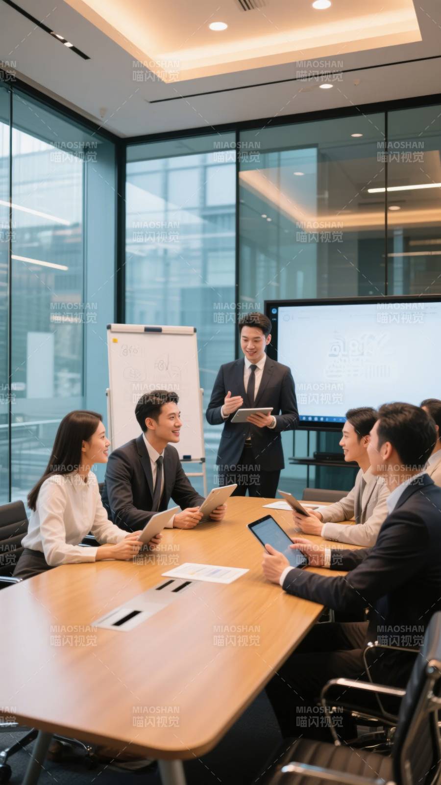 商务会议进行中图片