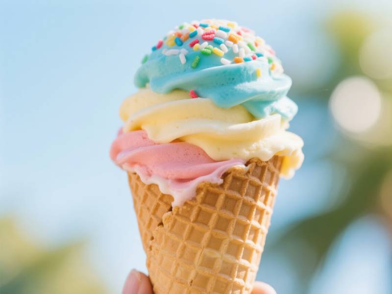彩虹冰淇淋图片
