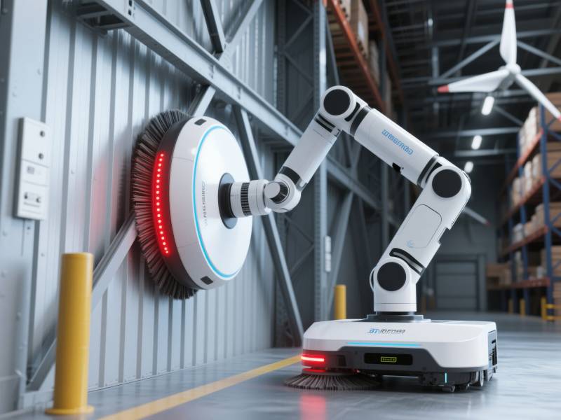 智能机器人清洁墙图片