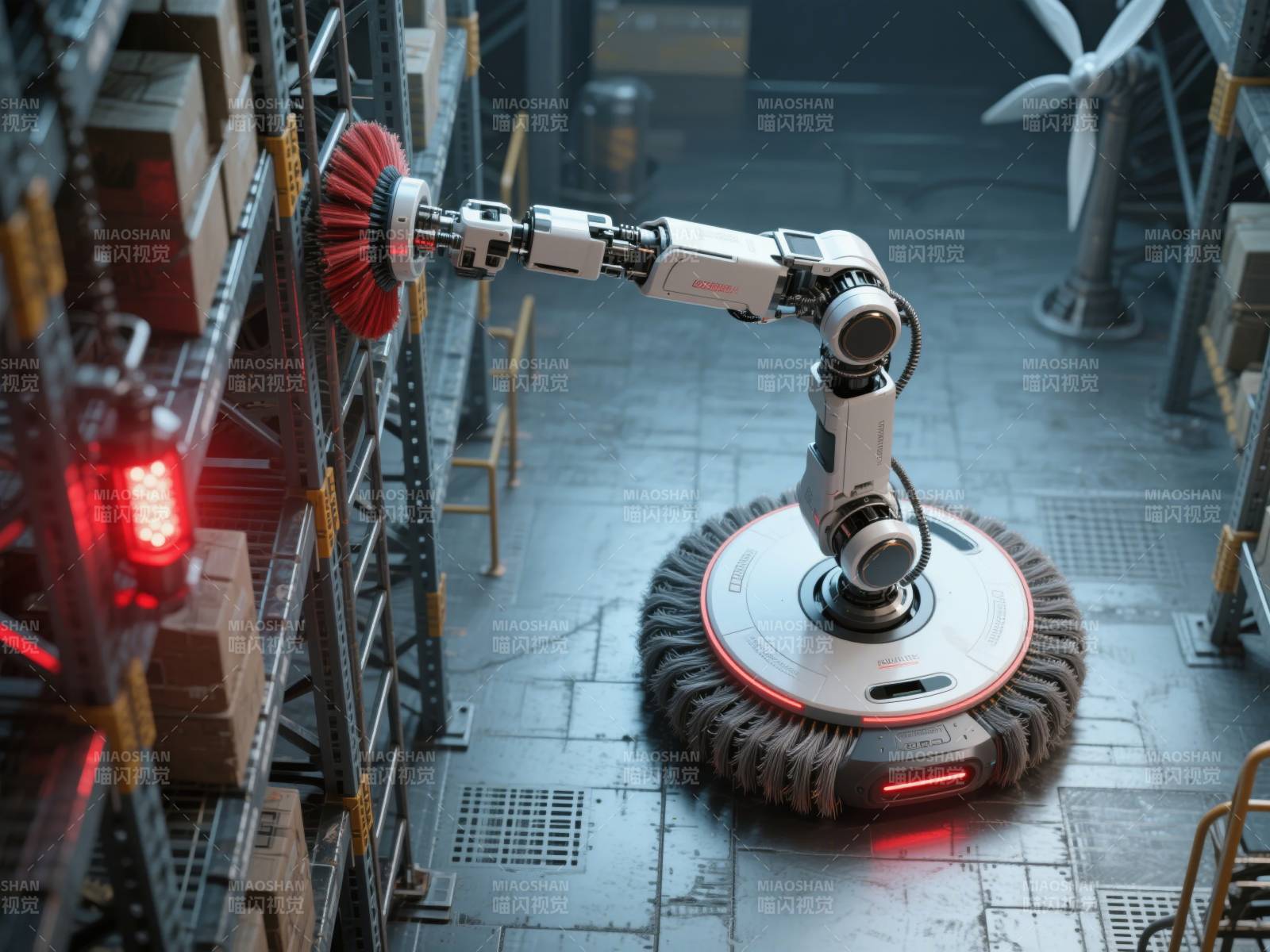 智能机器人清洁仓库图片