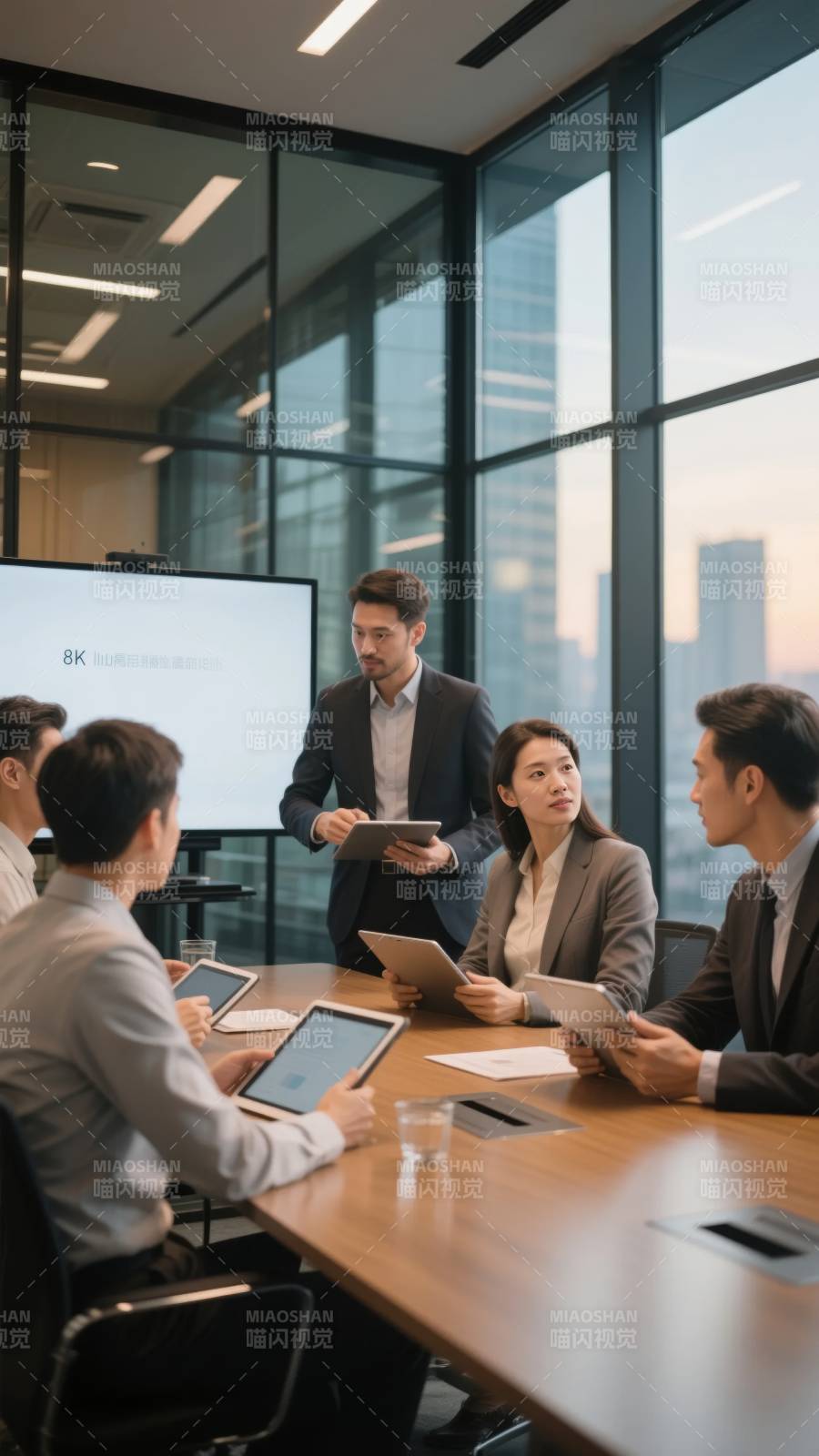 商务会议进行中图片