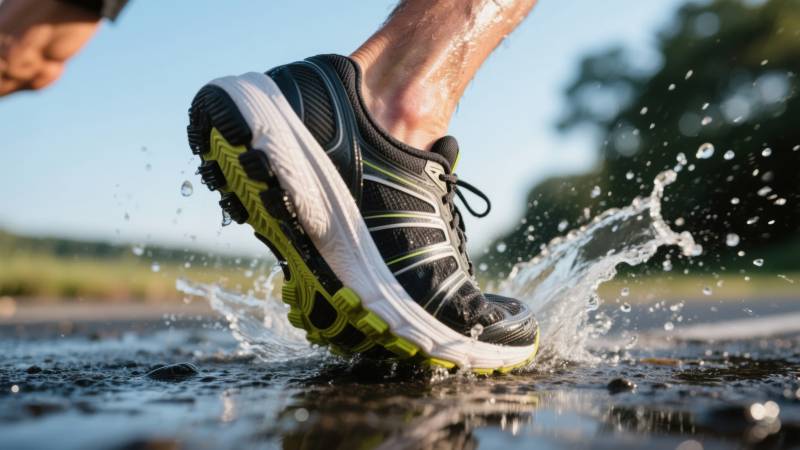 奔跑溅起水花图片