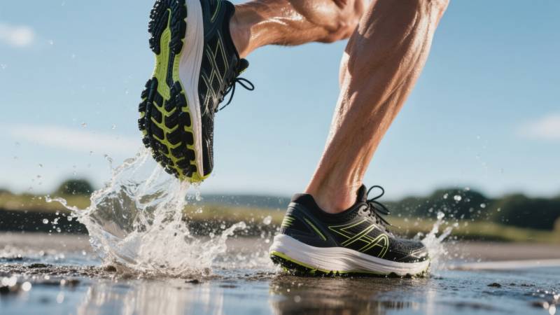 奔跑溅起水花图片