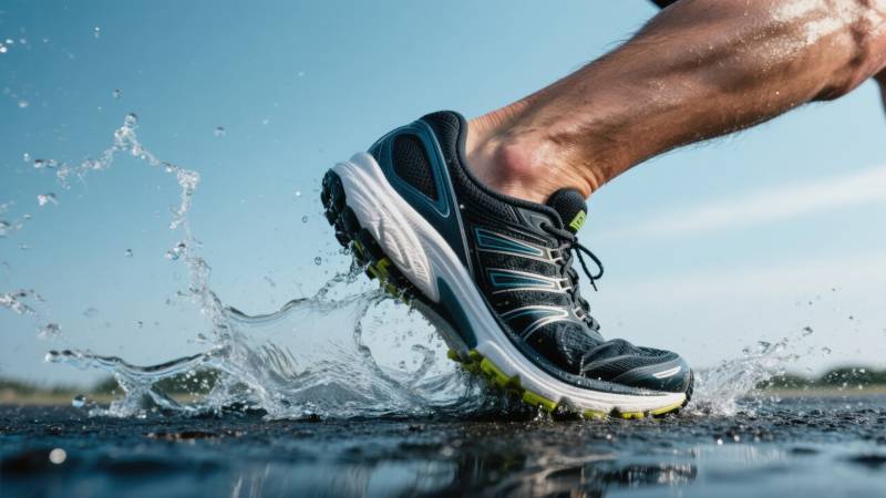 奔跑溅起水花图片