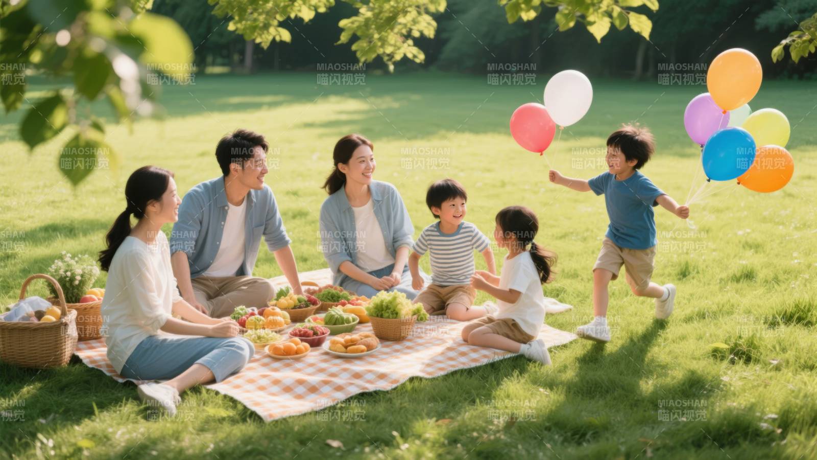 家庭野餐乐融融图片