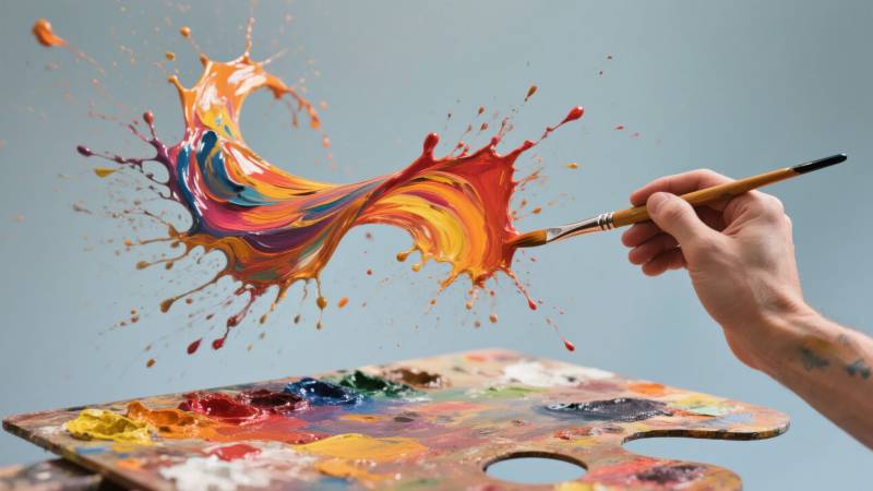 色彩飞溅的艺术图片