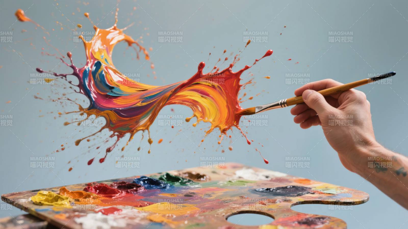 色彩飞溅的艺术图片