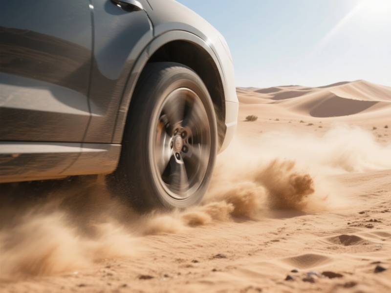 沙漠驰骋 沙尘飞扬图片